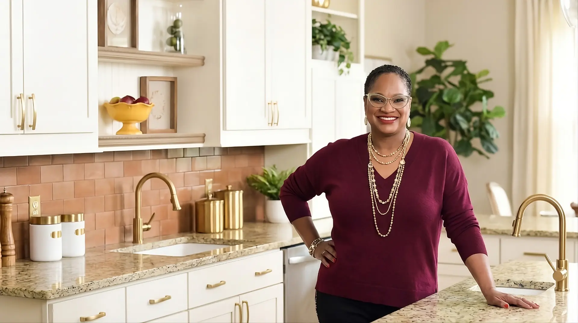 Chef Lorious in her kitchen, the Love Lab